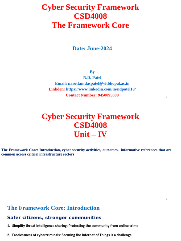 Unit 2 The Framework Core | PDF