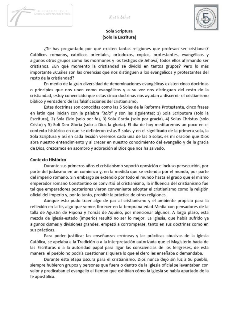 01 Sola Scriptura | PDF