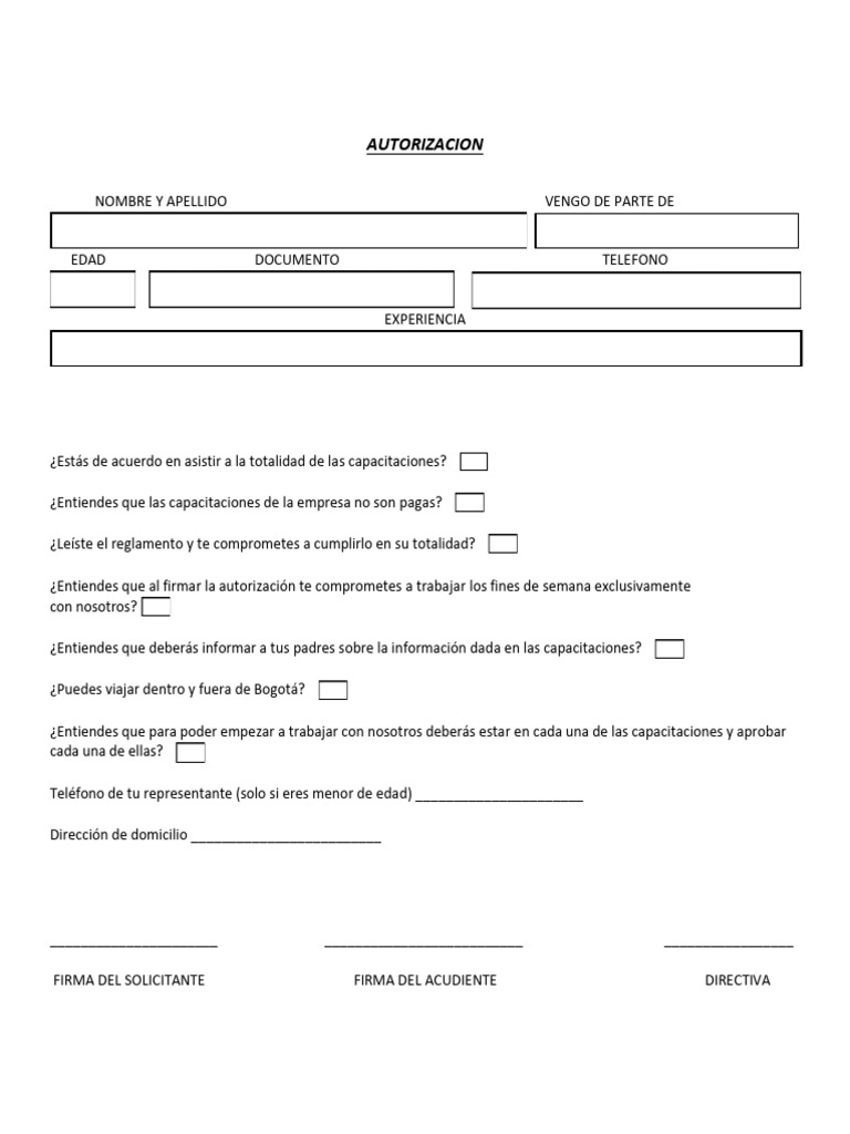 Documentos De Inscripción Pdf