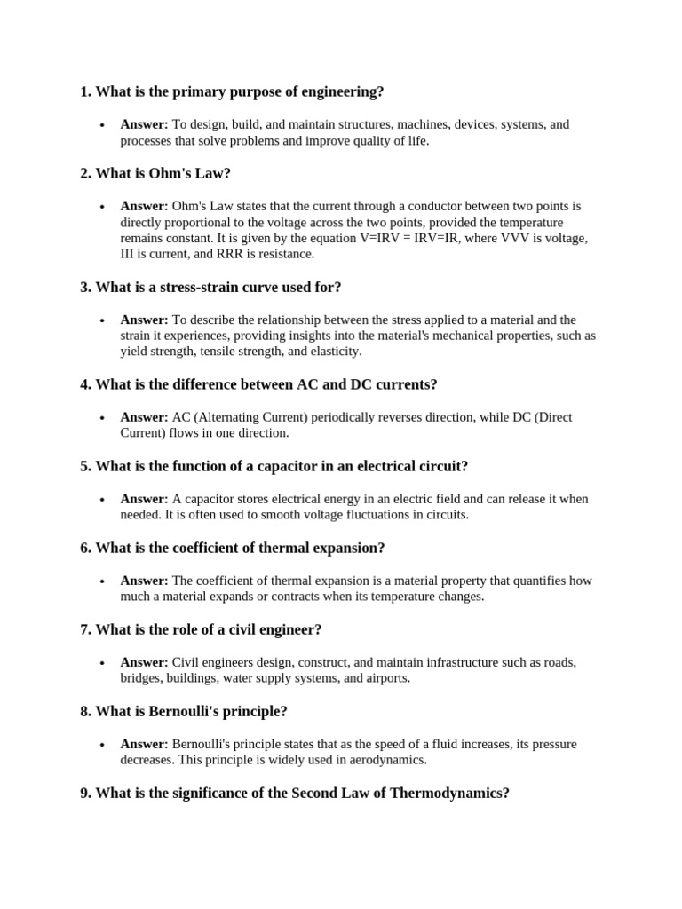 Key Engineering Concepts Explained | PDF | Strength Of Materials ...