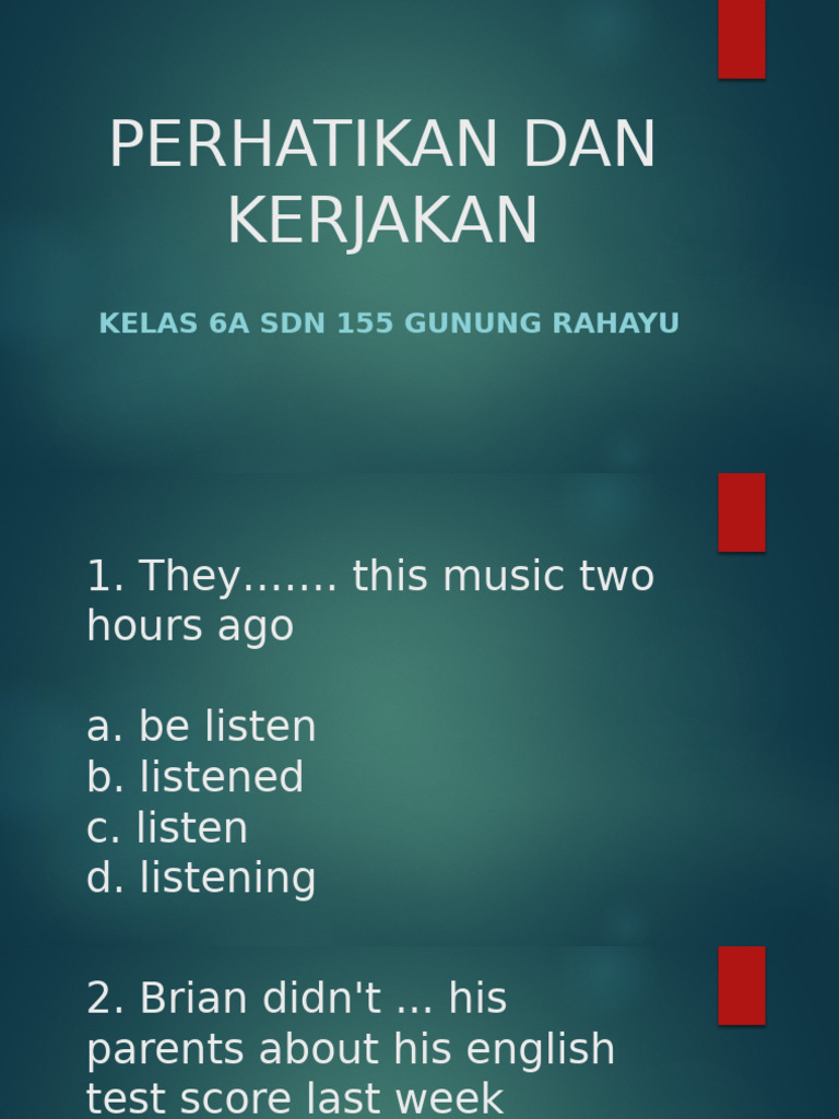 Soal Simple Past Tenses Pdf