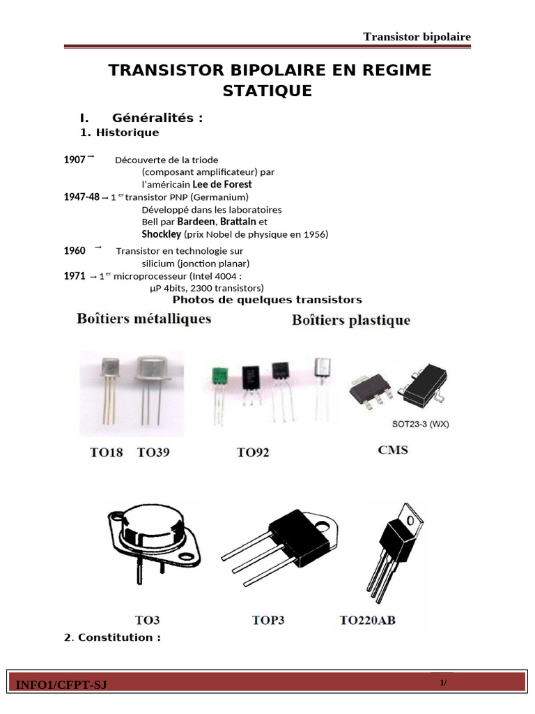 Transistor Bipolaire Rs Bts | PDF