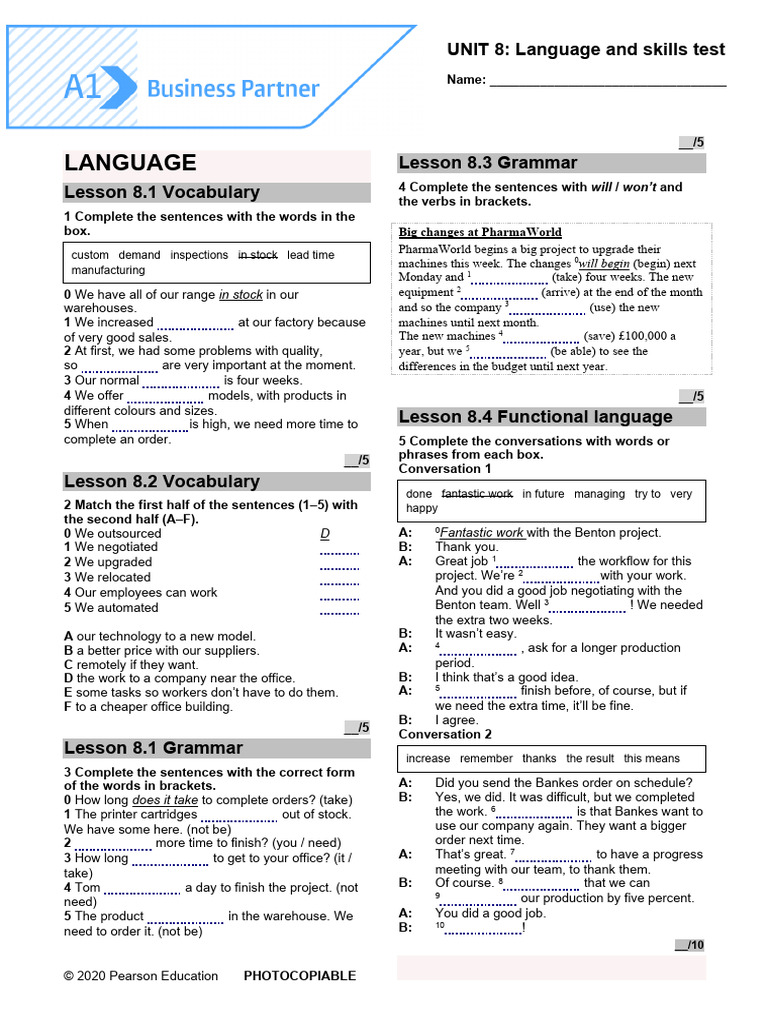 Unit 8 Test PDF | PDF