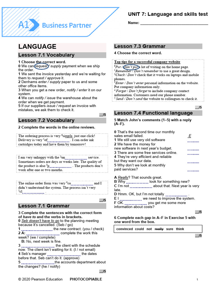 Unit 7 Test PDF | PDF