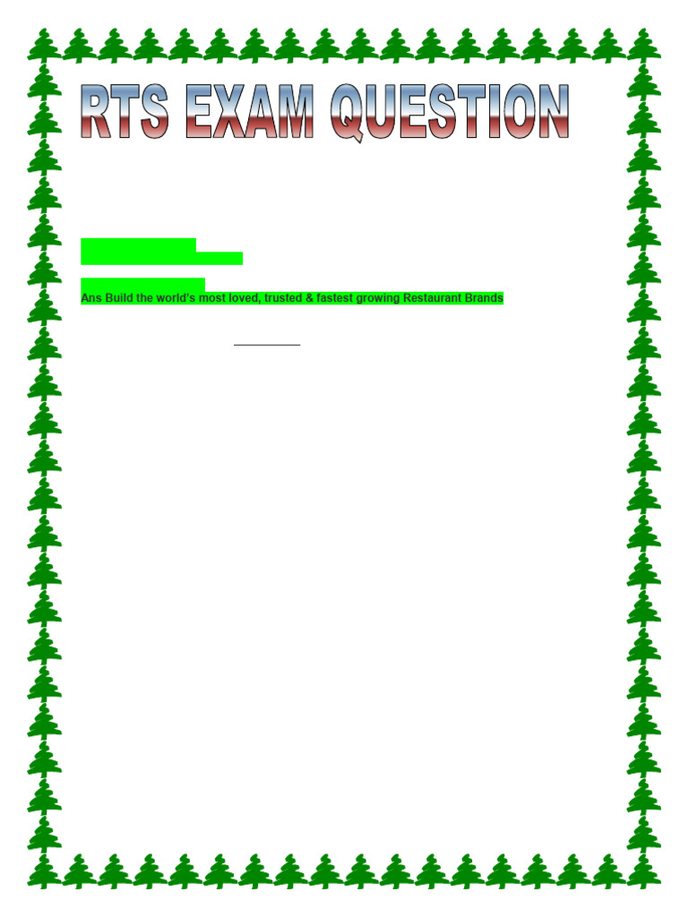 RTS Question | PDF