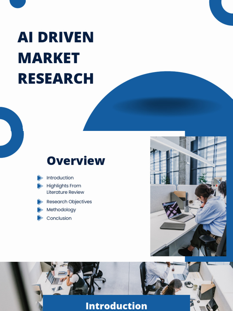 White and Blue Professional Modern Technology Pitch Deck Presentation | PDF
