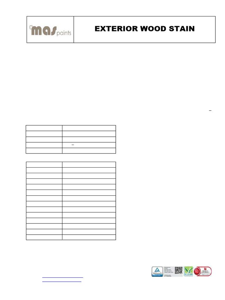 Exterior Stain Datasheet | PDF