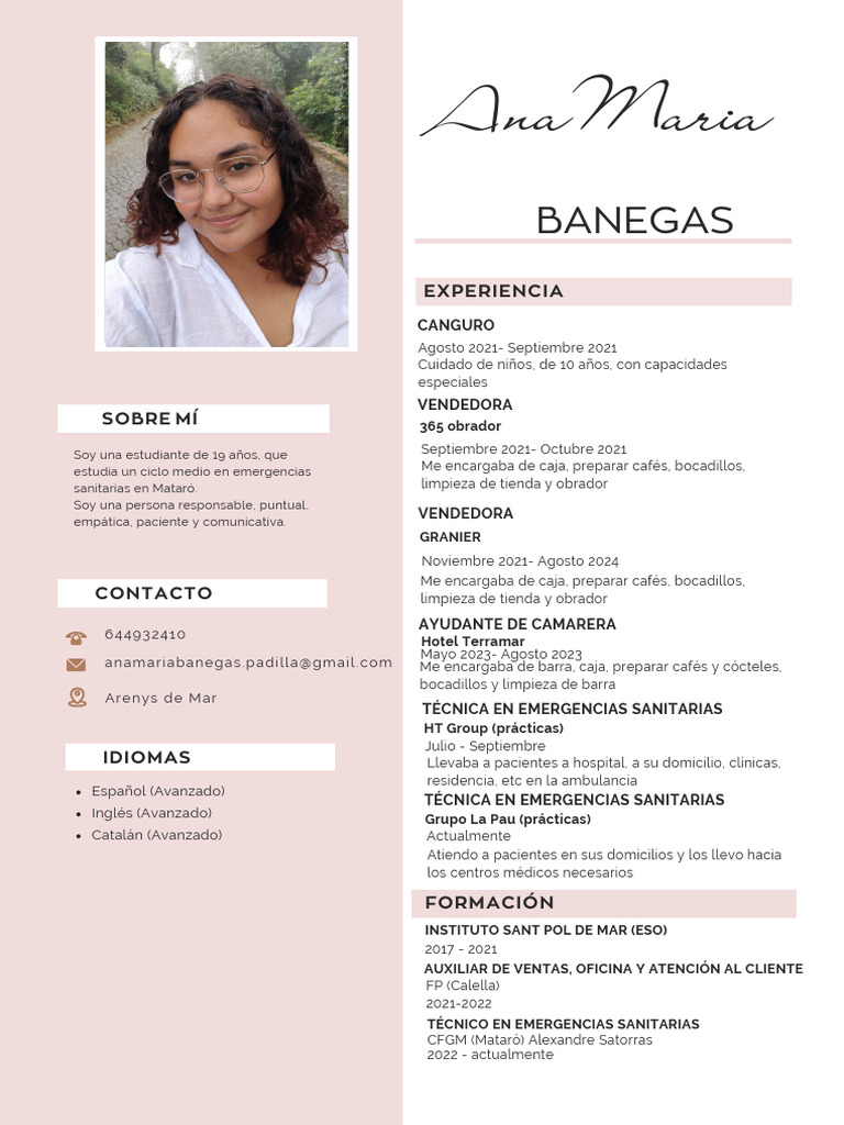 Currículum Vitae CV Diseñadora y Arquitecta Minimalista Rosa - 20240924 ...