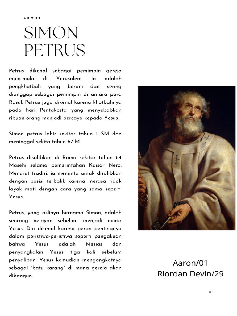 Aaron Dan Riordan Tugas Biografi Agama | PDF