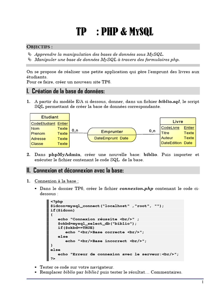 TP 4 - 5 - 6 PHP | PDF