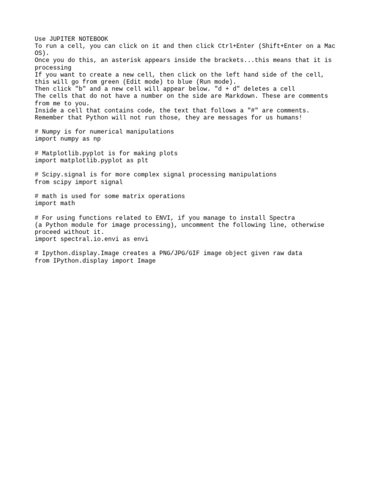 PYTHON BASIC COMMANDS | PDF