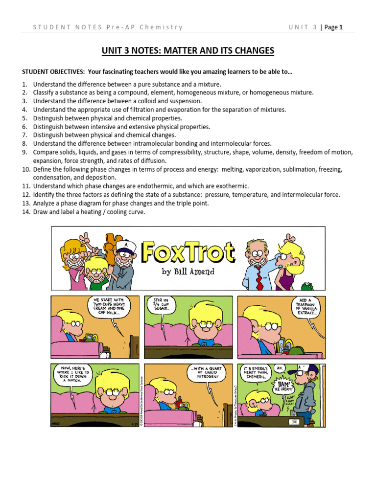 Unit 3 Notes STUDENT 2011 | PDF