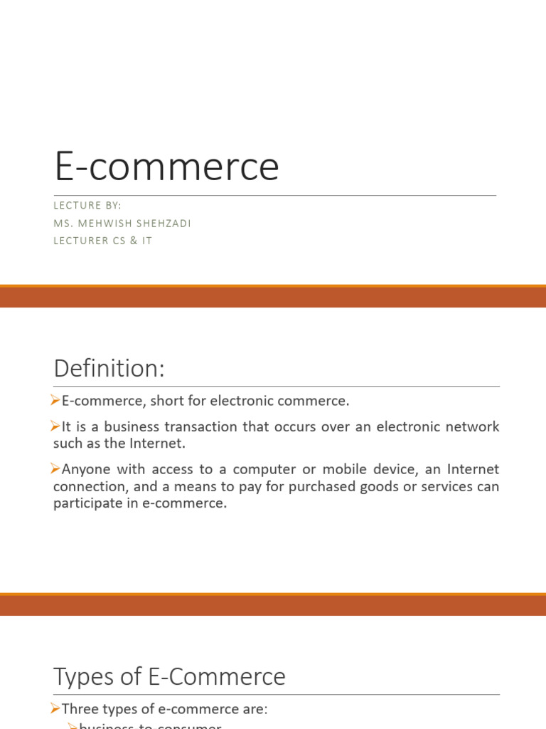 E Commerce | PDF