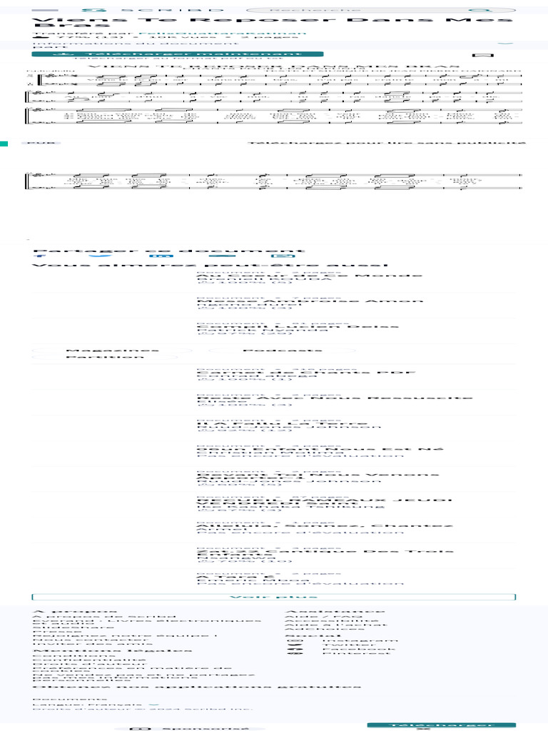 Viens Te Reposer Dans Mes Bras PDF | PDF