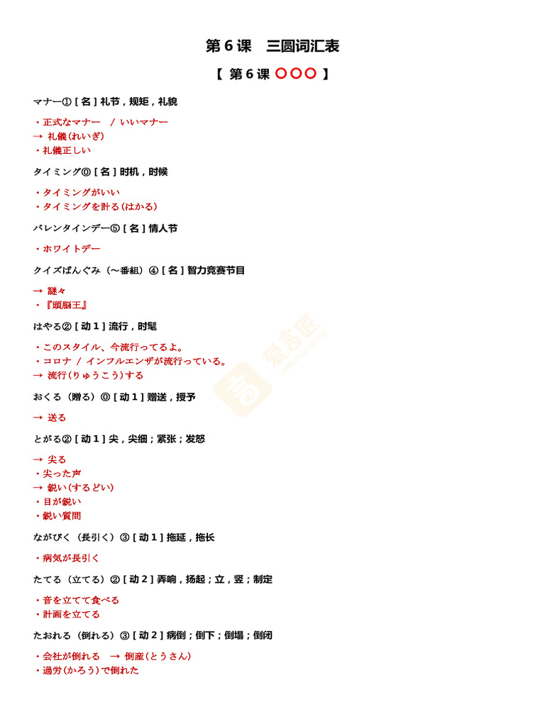 2词汇表 | PDF