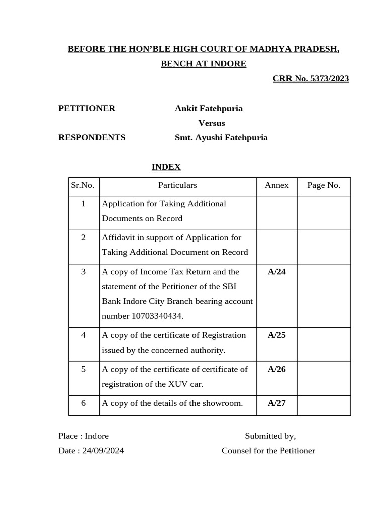 Additional Documents Request in CRR 5373/2023 | PDF | Separation Of ...