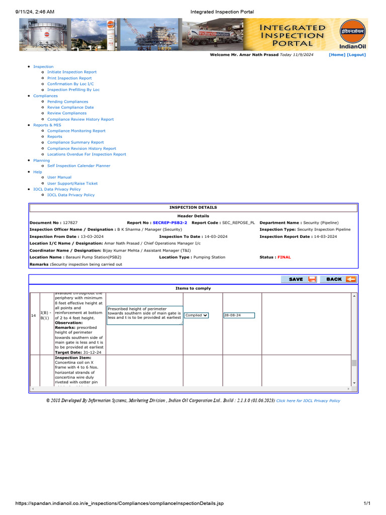 Integrated Inspection Portal8 | PDF