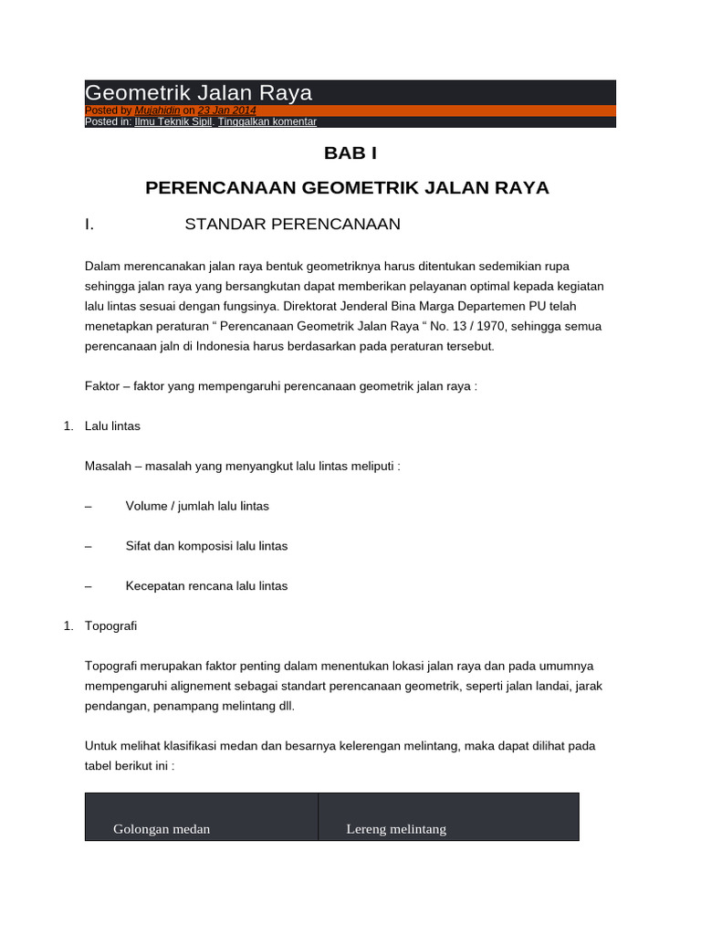 Geometrik Jalan Raya Pdf