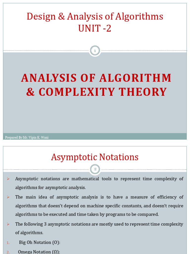 unit-2-analysis-of-algorithm-complexity-theory | PDF
