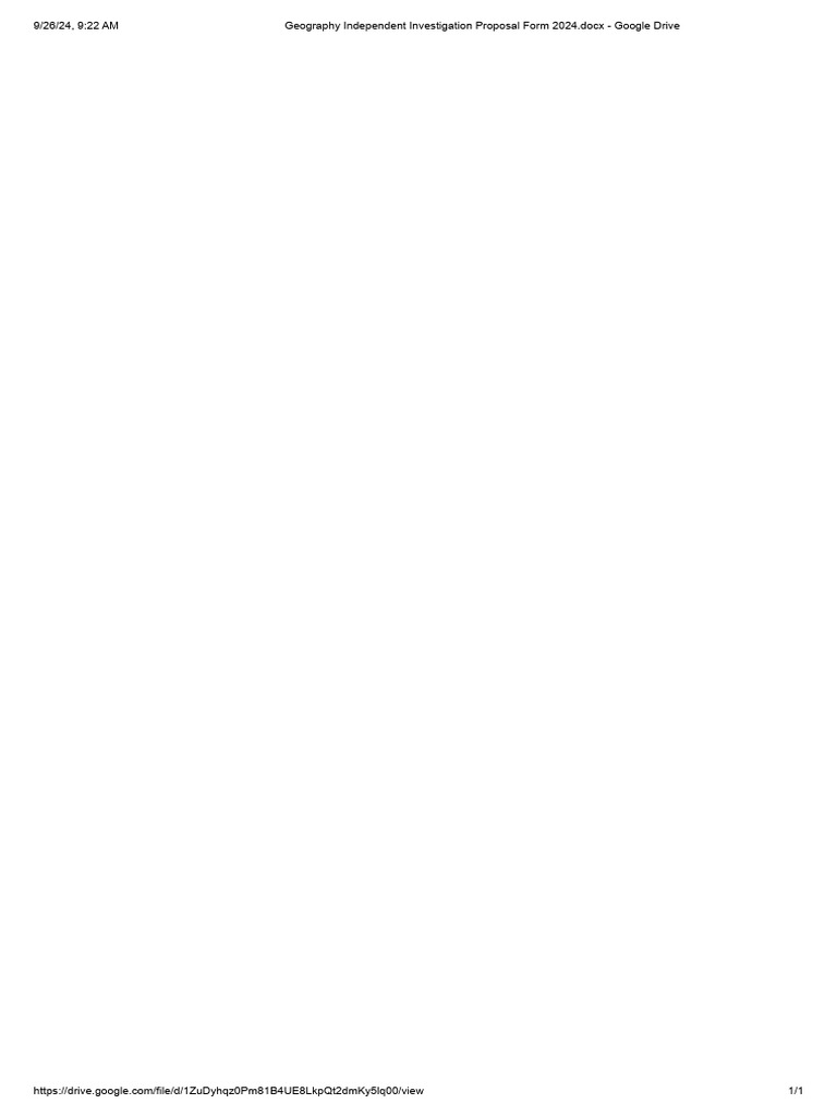 Geography Independent Investigation Proposal Form 2024.Docx Google