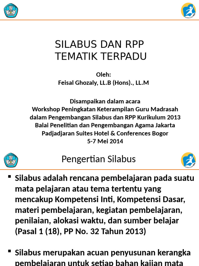 Silabus Dan RPP Tematik | PDF