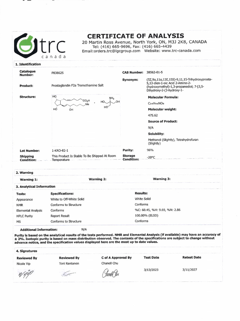 P838625 Certif | PDF