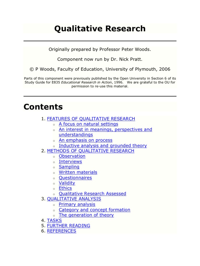 qualitative research format chapter 1