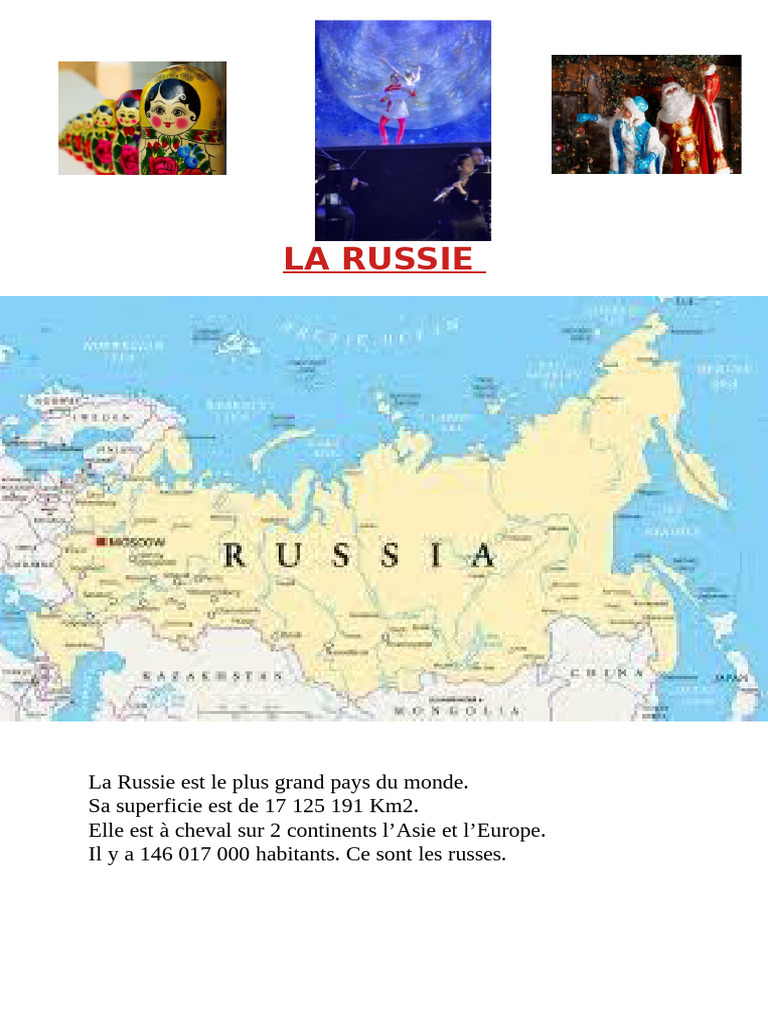PR SENTATION DE LA RUSSIE intelligence overview