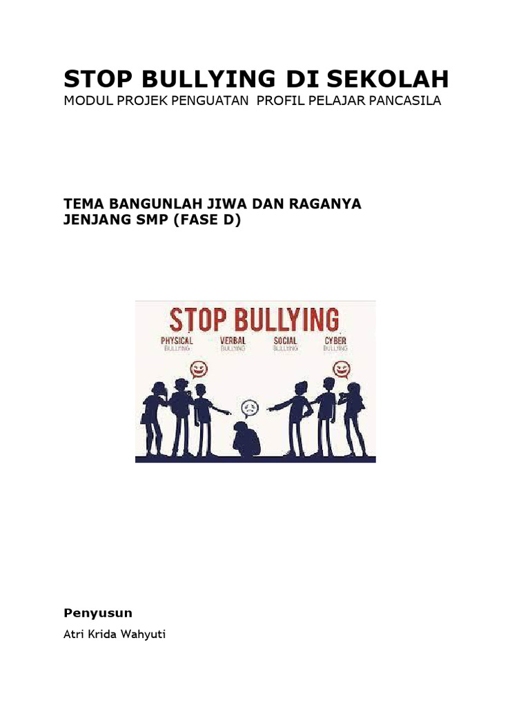Stop Bullying Di Sekolah Fase D Pdf