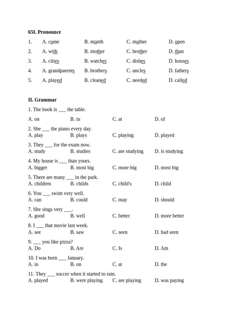 Basic Knowedge Test E7 | PDF