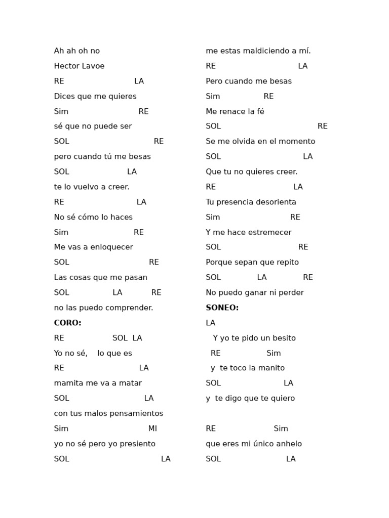Ah Ah Oh No - ACORDES | PDF