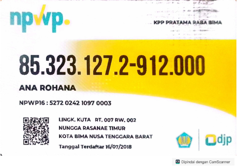 ANA ROHANA, S.PD NPWP | PDF