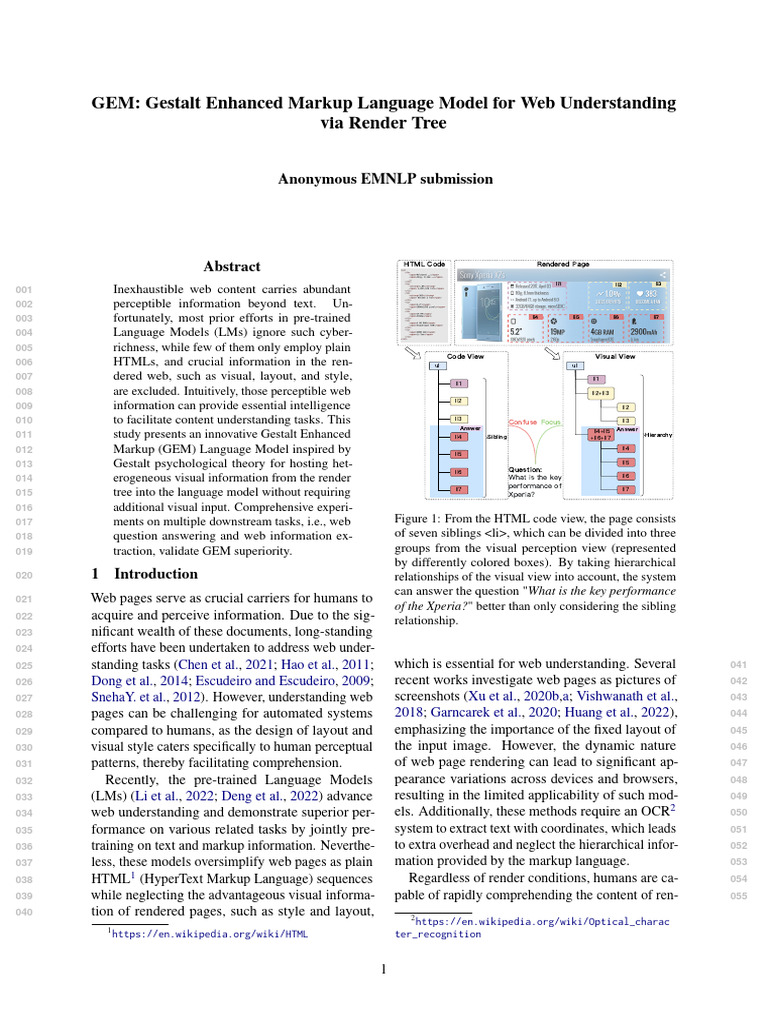 GEM - Gestalt Enhanced Markup Language Model For Web Understanding Via ...