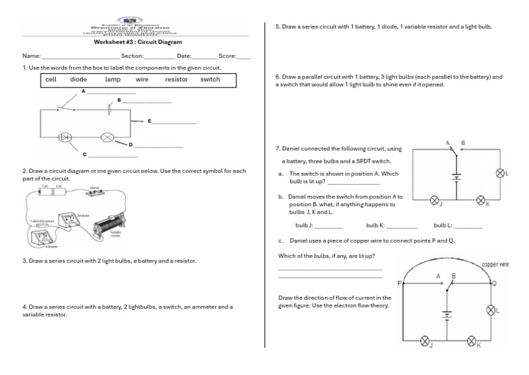 worksheet3circuit diagram PDF