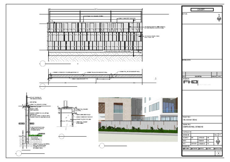 Compound Wall Details (2) - LCD-318 | PDF