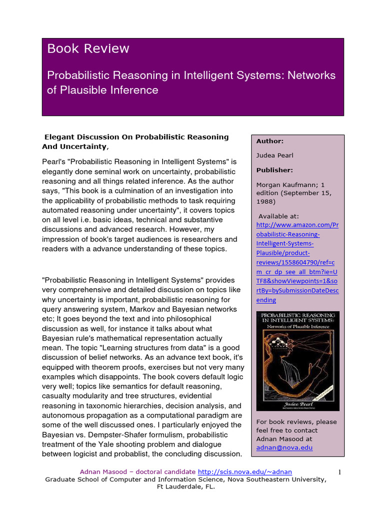 Probabilistic Reasoning in Intelligent S | PDF