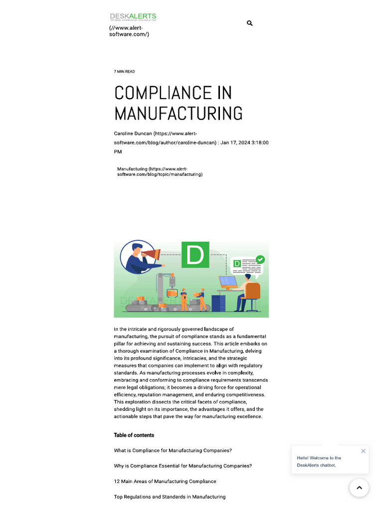 Compliance Manufacturing Company | PDF