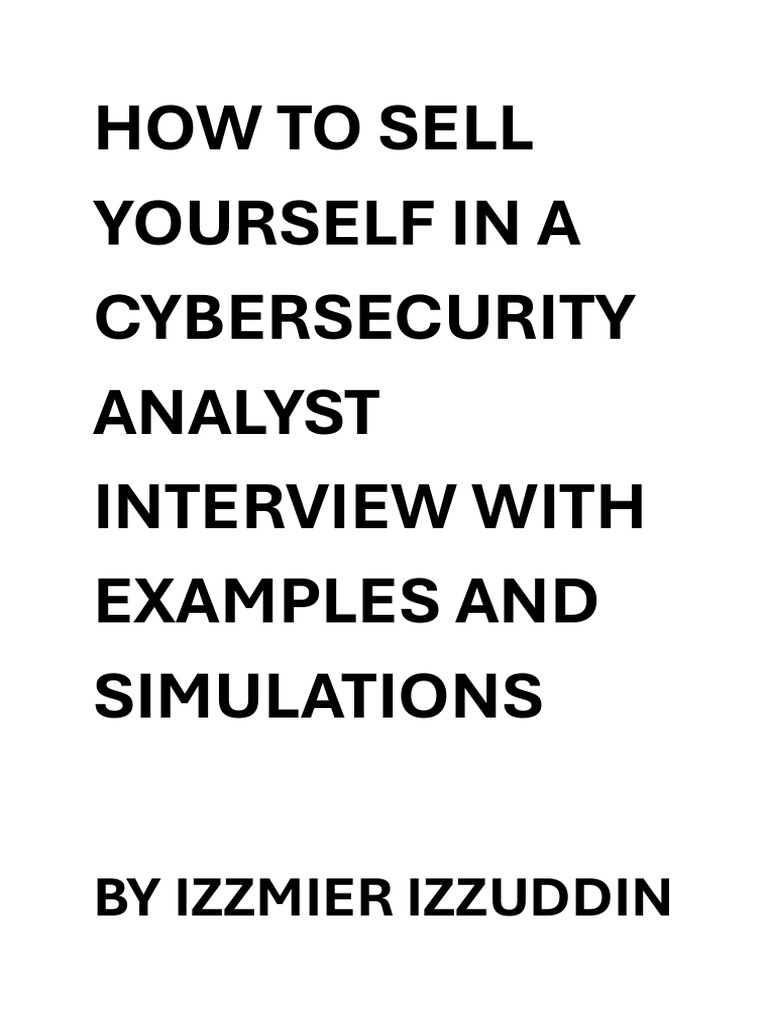 Cybersecurity Interview Guide Pdf