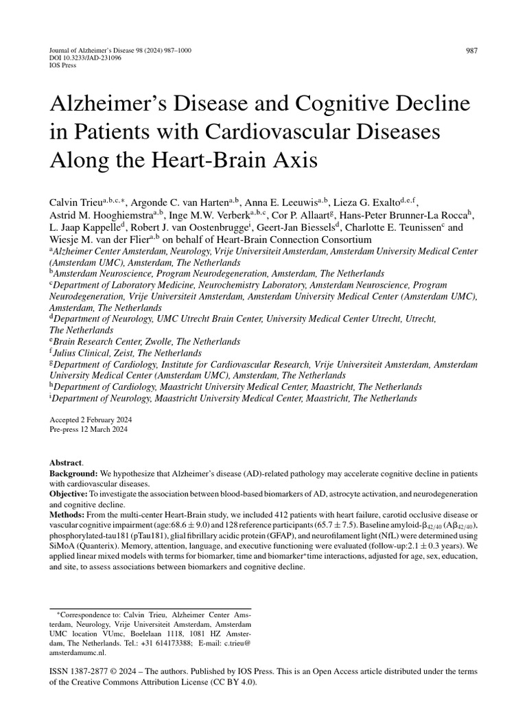 Alzheimer's Disease and Cognitive Decline | PDF