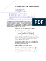 Chapter Eleven: Lecture Notes - The Output Multiplier