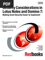 Security Consideration in Lotus Notes and Domino 7