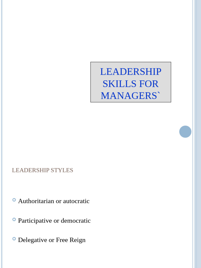 Leadership | PDF