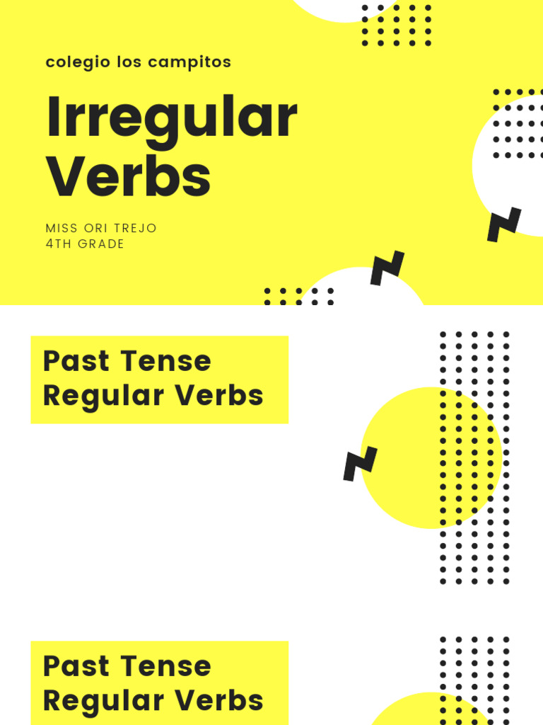 Grammar Irregular Verbs Pdf Grammatical Tense Verb