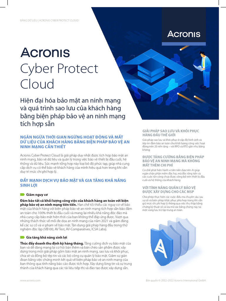Data Sheet Acronis Cyber Protect Cloud VI VI 220920 - Print | PDF