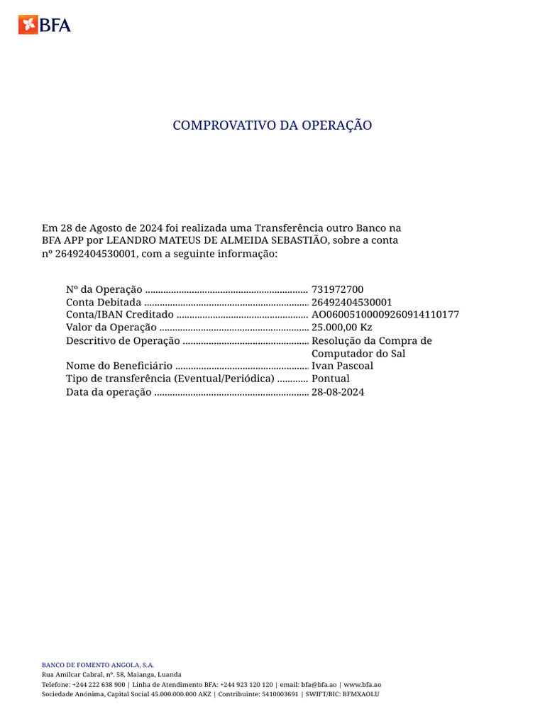 Comprovativo | PDF
