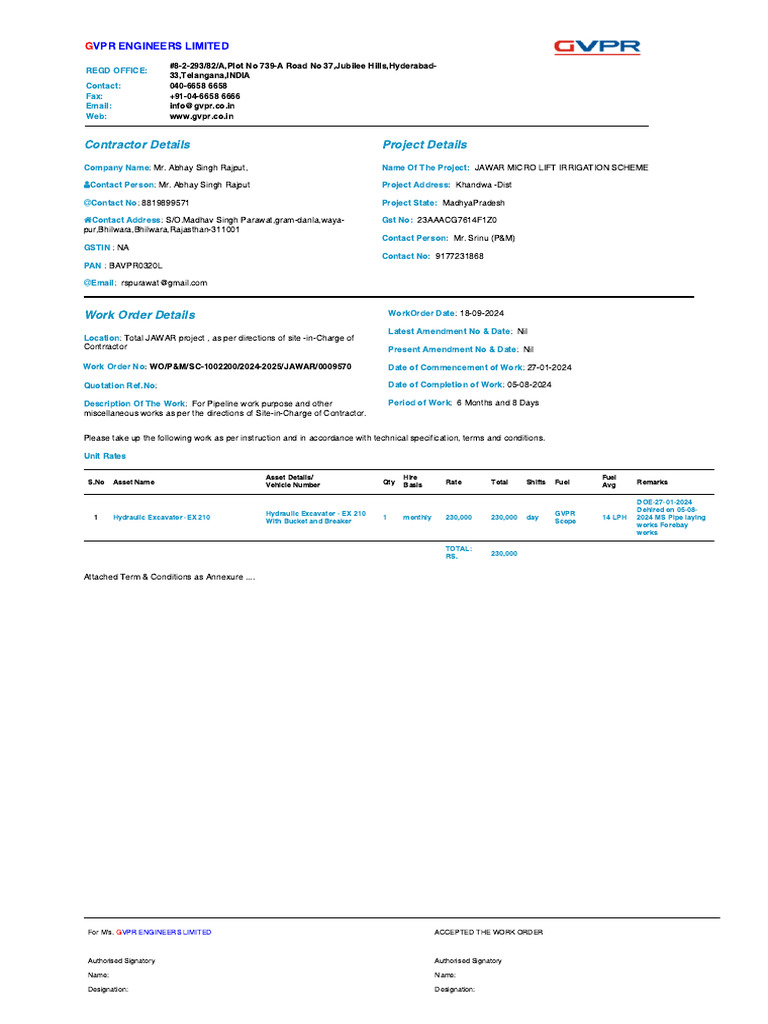 Machinery Work Orders | PDF