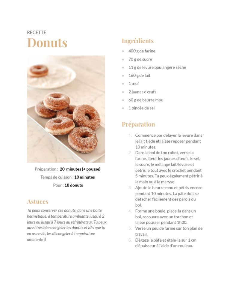 Recette Donuts | PDF