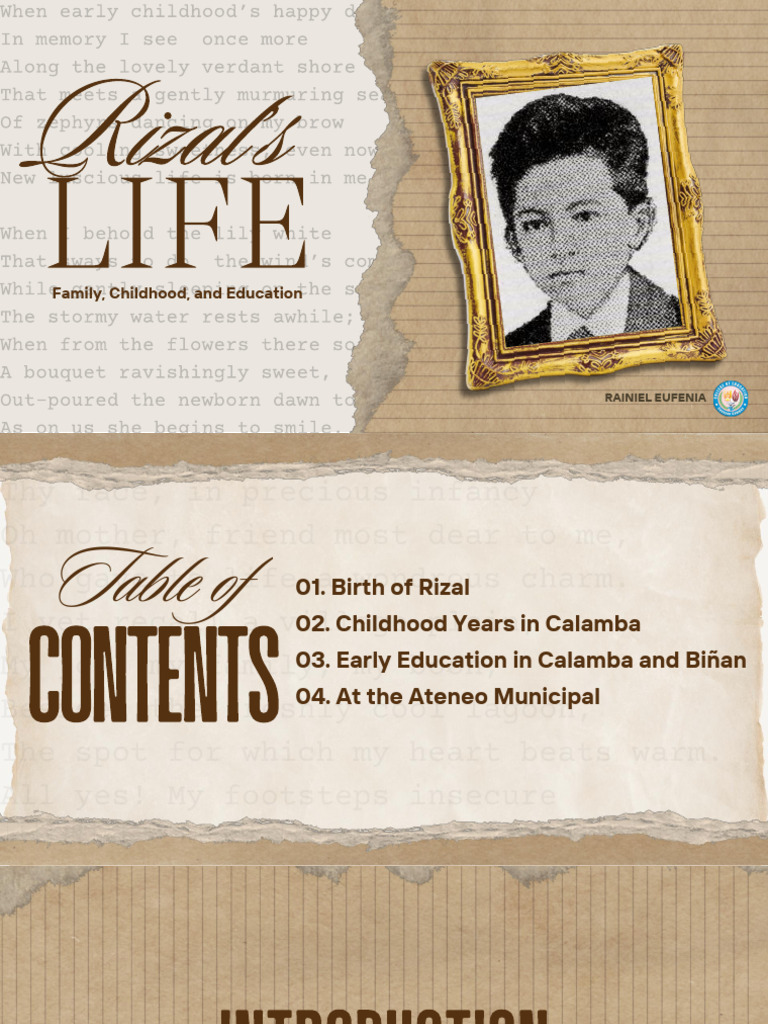 Rizals Life Family Childhood and Education | PDF