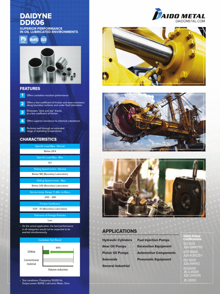 Daido Metal Technical Product Sheets 1659766053 | PDF