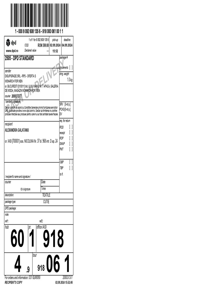 Consignment 80926081356 | PDF